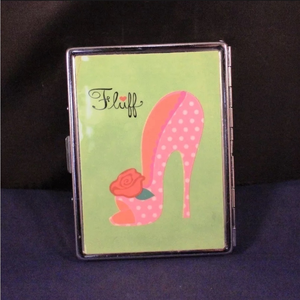 Fluff Stiletto Rose 2-Sided Chrome 4" Id Holder GUC - Picture 2 of 3
